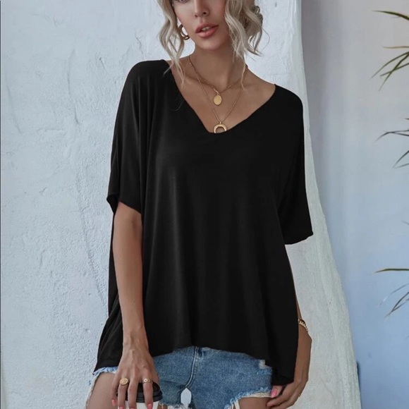 Loose fit V neck blouse - Picture 5 of 7